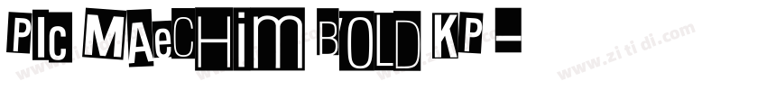 PIC Maechim Bold KP 字体转换